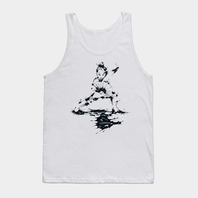 Splaaash Series - Lan Lan Ink Tank Top by Dagui